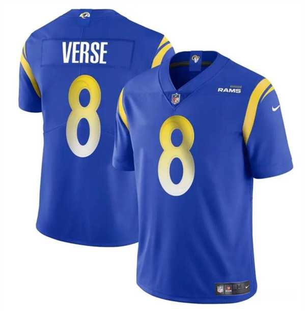 Men & Women & Youth Los Angeles Rams #8 Jared Verse Blue 2024 Draft Vapor Untouchable Stitched Jersey